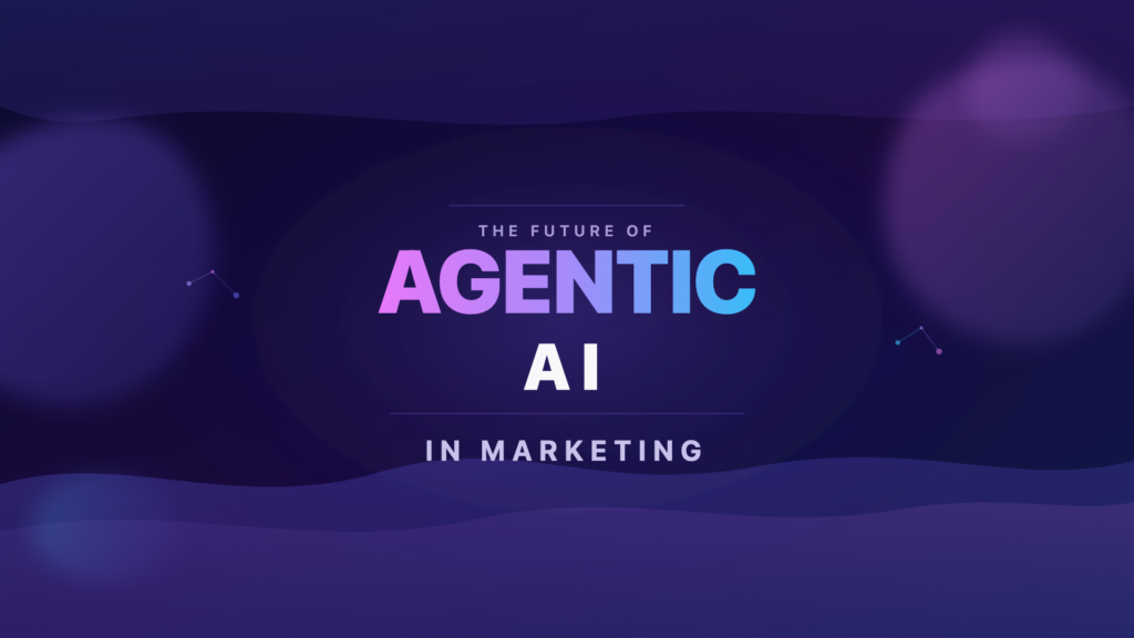 Hero banner para un artículo sobre la IA agéntica en marketing, que muestra cómo los agentes autónomos de IA están sustituyendo los flujos de trabajo tradicionales de las campañas y remodelando el descubrimiento de marcas mediante la optimización AEO y GEO en 2026.
