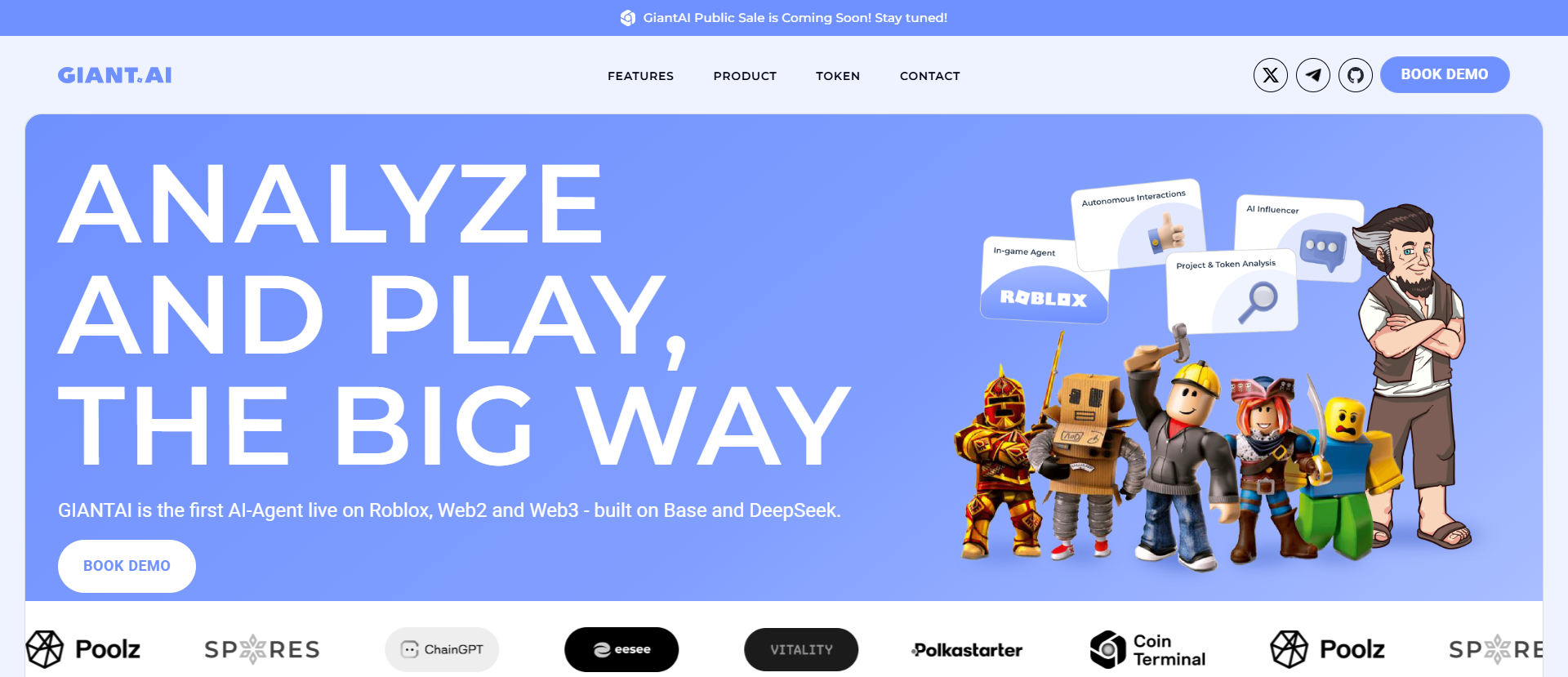 عميل الذكاء الاصطناعي العملاق الودود يعيش على Roblox وWeb2 وWeb3 - أفضل مجموعة من العملات الرقمية قبل شهر مايو 2026