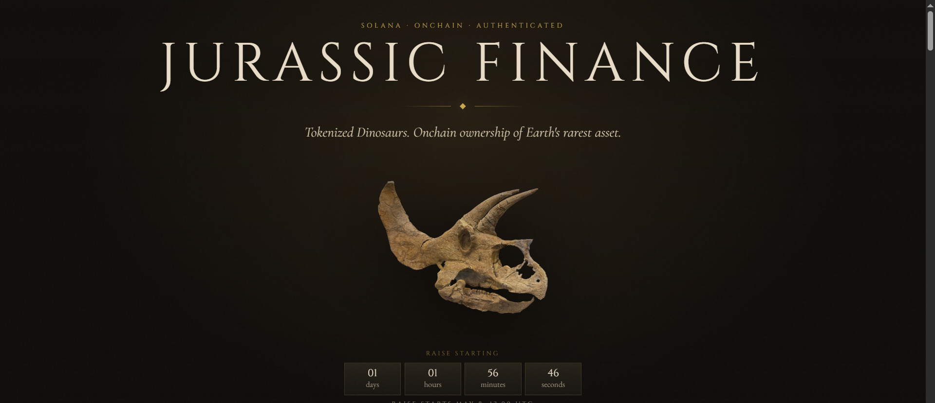 أحافير الديناصورات الرمزية للديناصورات من Jurassic Finance على Solana - أفضل العملات الرقمية المُشفرة للاستثمار في مايو 2026.