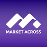 MarketAcross blockchain PR agency logo — white icon and wordmark on purple.