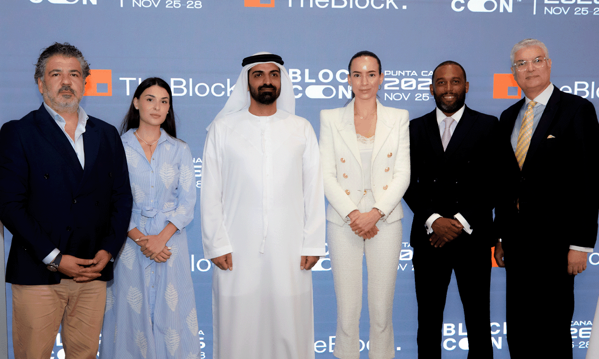 Объявление о партнерстве BlockCon Punta Cana 2026 на мероприятии в Дубае