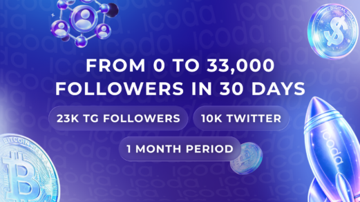 ICODA case study cover — Web3 healthtech project New Era Medicine grew from 0 to 33,000 followers in 30 days: 23K Telegram and 10K Twitter within a single month.