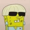 Telegram avatar for theprintergobrr: a yellow cartoon sponge character wearing a blonde wig and black sunglasses.