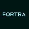 Fortra logo: light teal wordmark on a dark green background.
